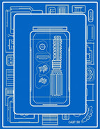 Blueprint Cosmetic Tube Illustration Rug