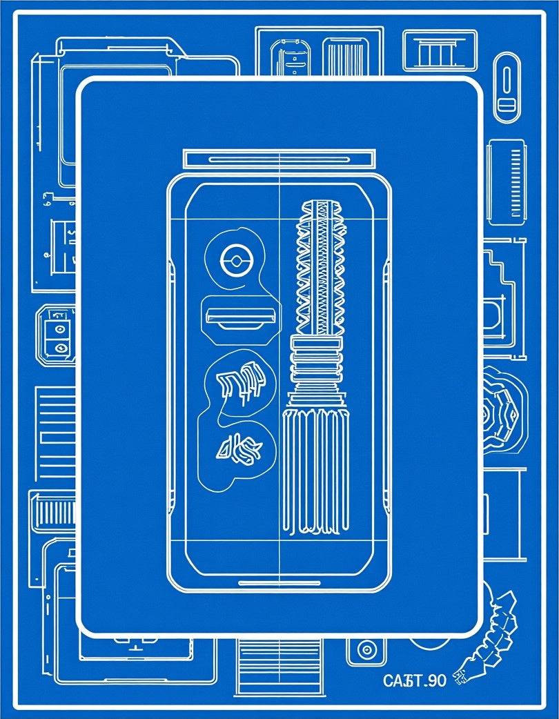 Blueprint Cosmetic Tube Illustration Rug
