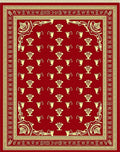 Crimson Golden Laurel Trophy Medallion Rug