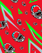 Red Football Helmet Pop Art Rug