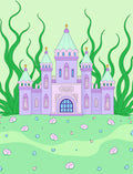 Fantasy Purple Castle Garden Landscape Rug