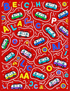 Colorful Camper Van Alphabet Adventure Rug