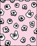 Pink Floral Whimsical Cloud Shapes Rug