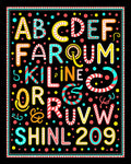 Pop Art Alphabet Colorful Confetti Rug