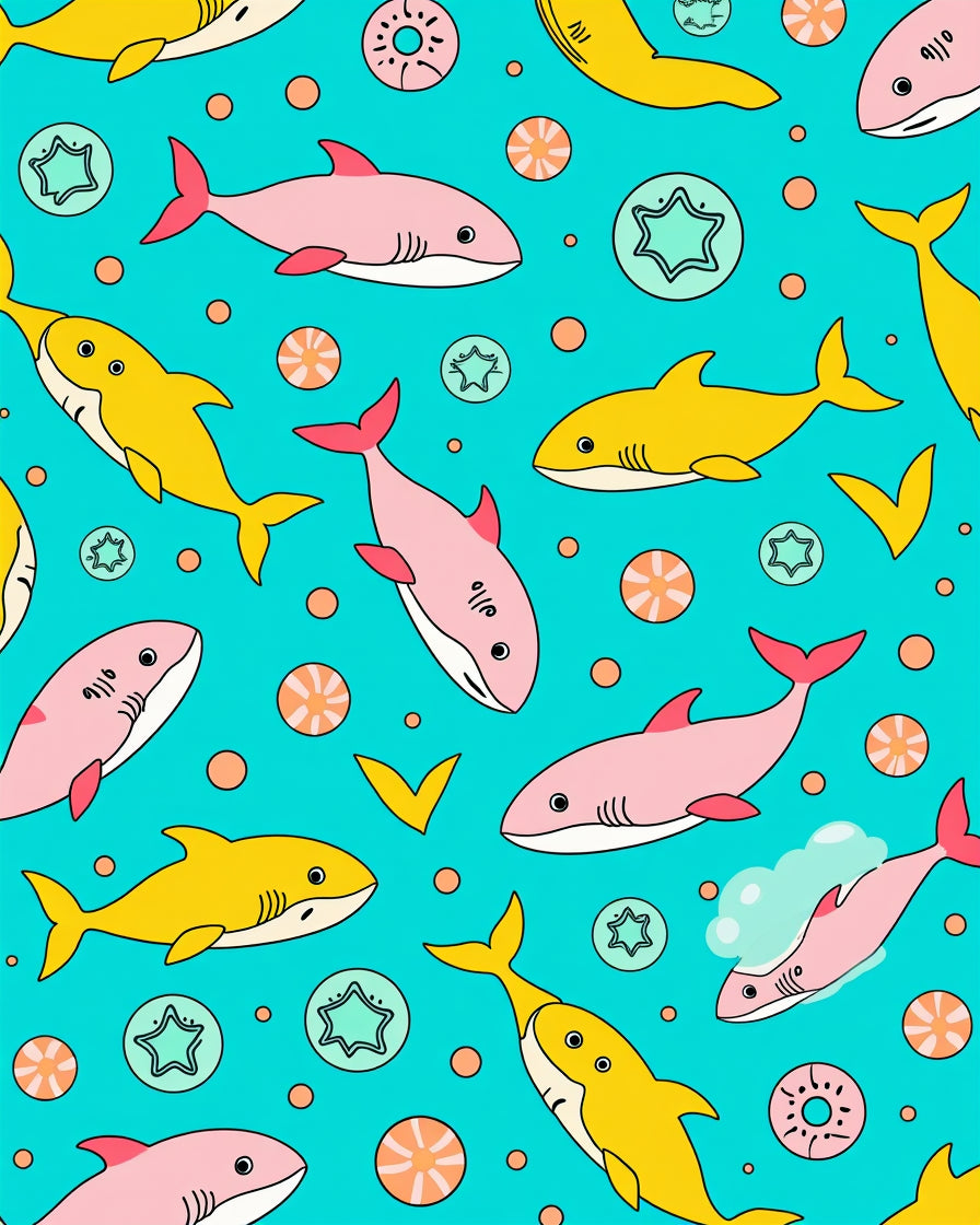 Juvie Marine Life Shark Whimsical Animals Rug