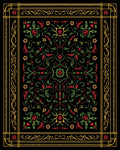 Red Green Floral Ornate Medallion Rug