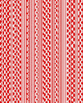 Bold Red Graphic Stripe Collage Rug
