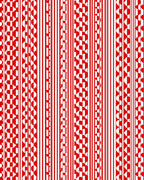 Bold Red Graphic Stripe Collage Rug