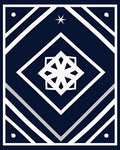 Navy White Geometric Starburst Medallion Rug