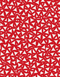 Red White Interlocking Triangle Collage Rug