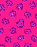 Playful Pink Duo Tone Animal Faces Rug