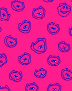 Playful Pink Duo Tone Animal Faces Rug