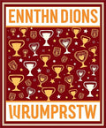 Golden Trophies Red Starburst Rug