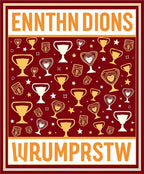Golden Trophies Red Starburst Rug