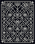 Black White Geometric Art Deco Rug