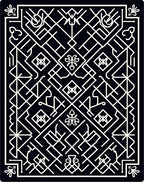 Black White Geometric Art Deco Rug