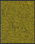 Golden Swirl Abstract Terrain Rug