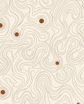 Organic Cream Brown Swirl Topography Rug