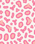 Chic Pink Cow Abstract Floral Rug