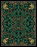 Emerald Green Monkey Foliage Tapestry Rug