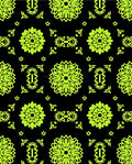 Vibrant Neon Floral Tessellation Rug