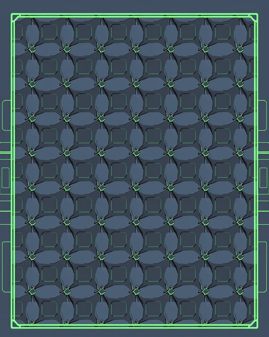 Glow In Dark Geometric Flower Rug