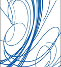 Bold Cobalt Swirls Abstract Lines Rug