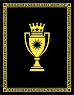 Black Gold Trophy Crown Emblem Rug
