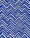 Bold Blue White Zigzag Accordion Rug