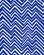 Bold Blue White Zigzag Accordion Rug