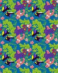 Vibrant Tropical Toucan Foliage Rug