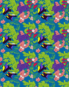 Vibrant Tropical Toucan Foliage Rug