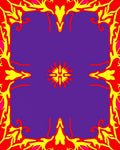 Psychedelic Scarlet Yellow Sunburst Rug