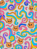 Whimsical Bear Face Swirls Rug