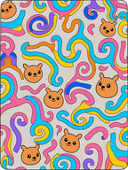 Whimsical Bear Face Swirls Rug