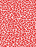 Crimson Fragmented Mosaic Rug