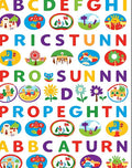 Colorful Alphabet and Playful Landscapes Rug