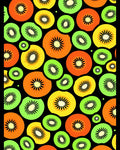 Vibrant Orange Green Yellow Fruit Slices Rug