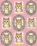 Playful Orange Cat Portrait Collection Rug