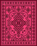 Vibrant Magenta Paisley Mandala Rug