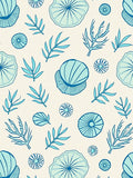 Oceanic Sea Life Leaves Accent Rug