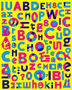 Bold Alphabet Collage Yellow Rug