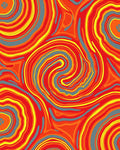 Fiery Red Swirl Agate Rug