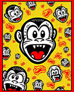 Retro Yellow Monkey Pop Art Rug