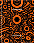 Bold Orange Tribal Circles Rug