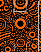 Bold Orange Tribal Circles Rug