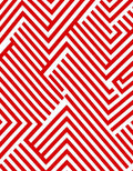 Bold Crimson Interlocking Lines Rug
