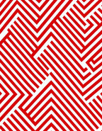 Bold Crimson Interlocking Lines Rug