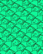 Abstract Facial Expression Repeat Rug
