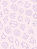 Purple Outline Fossil Shapes Rug